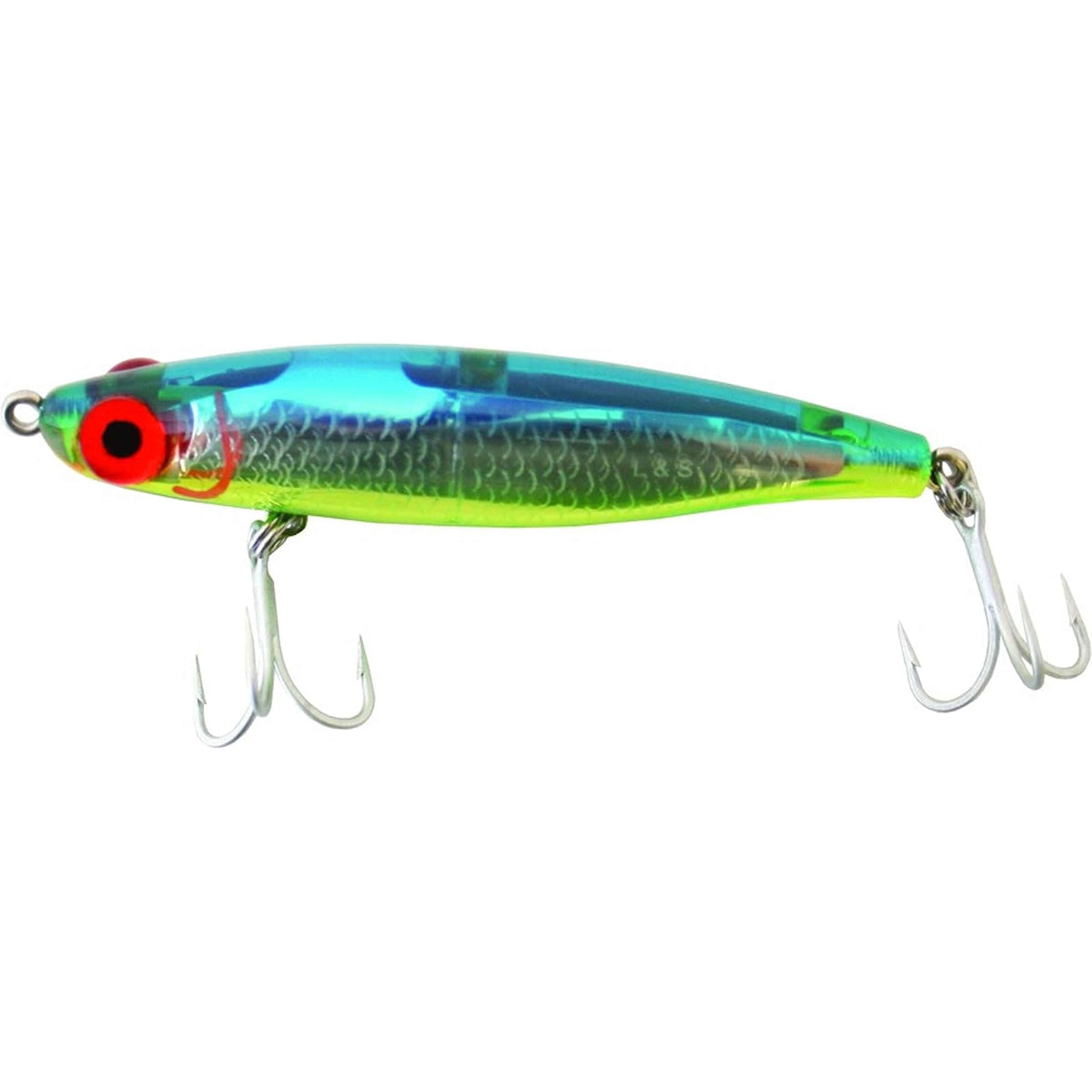 MirrOLure Fishing Hook, 3.5in 1/2oz, Blue Bk/Cht/Silver