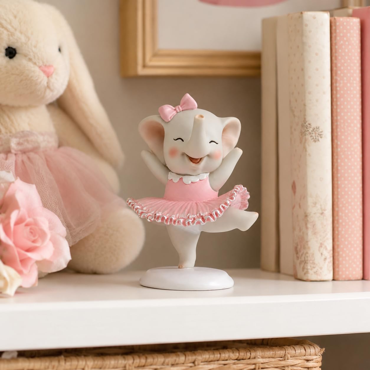 Comfy Hour 4.5 Inch Mini Elephant Figurine, Ballerina Statue