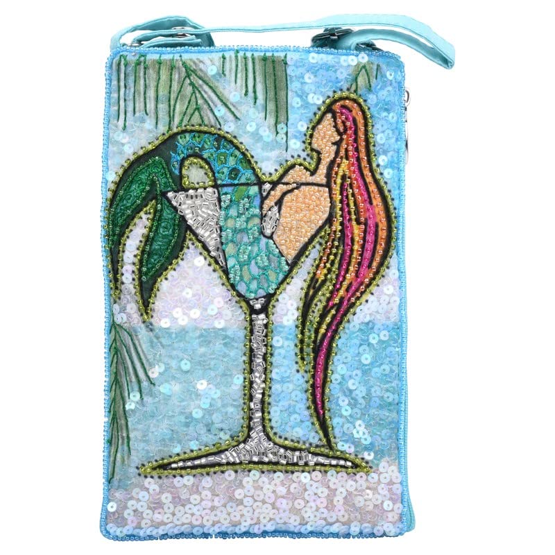 Bamboo Trading Handbag, 4.5" W x 7.5" H, Blue
