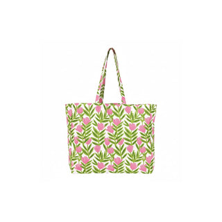rockflowerpaper Tote Bag, 17 x 15 x 4.25 inches, Pink Delight
