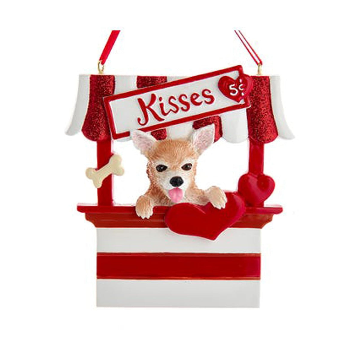 Kurt S. Adler Hanging Ornament, 4 Inch, Red
