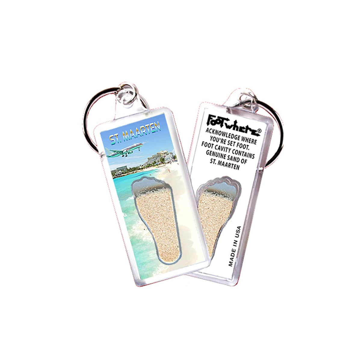 FootWhere Keychain, Small, Stm106 - Landing