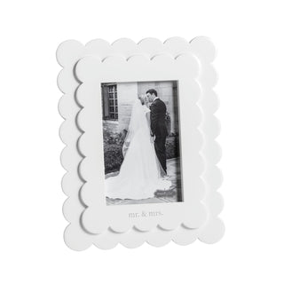 Mud Pie Picture Frame, 9 1/2" x 7 1/4", White