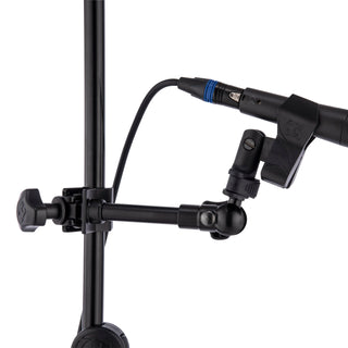 Hercules Microphone Stand, Black, Boom microphone stand with a telescoping boom