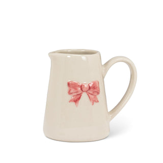 Abbott Collection Pitcher, 6 Ounces, Pink Bow