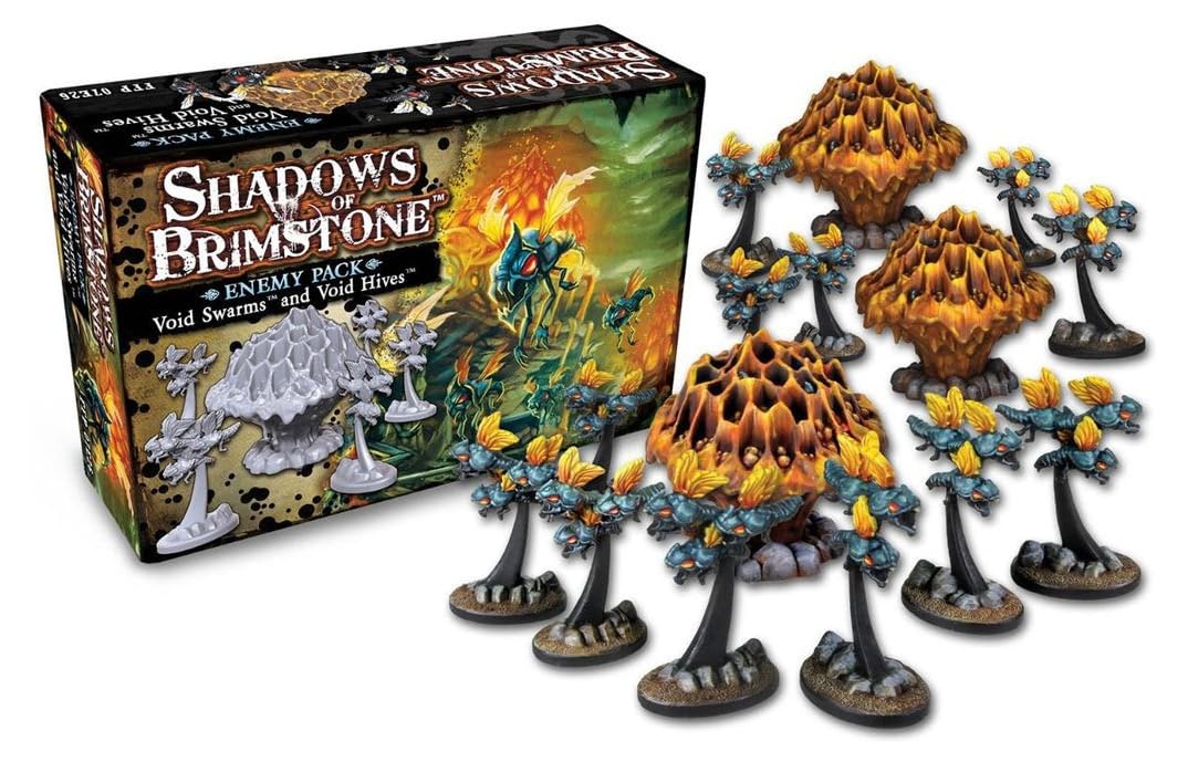 Flying Frog Productions FYF07E26 Shadows of Brimstone Void Swarms Enemy Pack Board Game