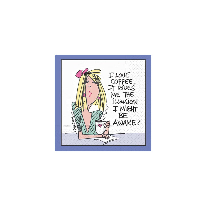 Design Design Disposable Napkin, 9.84 inches x 9.84 inches, I Love Coffee