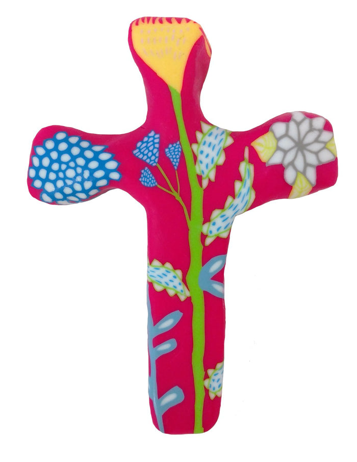Calypso Studios by First & Main Multiple Blessings Pink Hand Held Cross