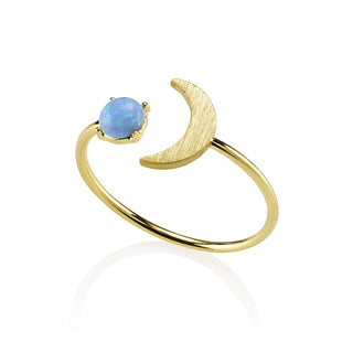 namana Ring, Blue Opal, Modern
