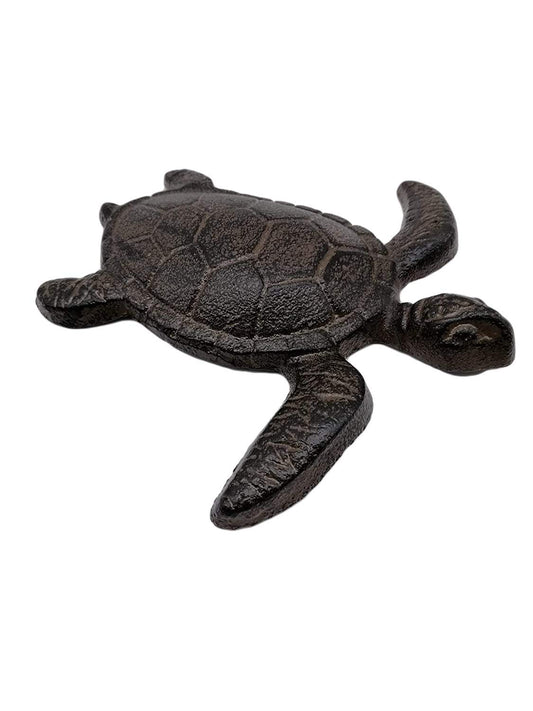 Comfy Hour 5.9 Inch Cast Iron Sea Turtle Figurine, Garden Statue