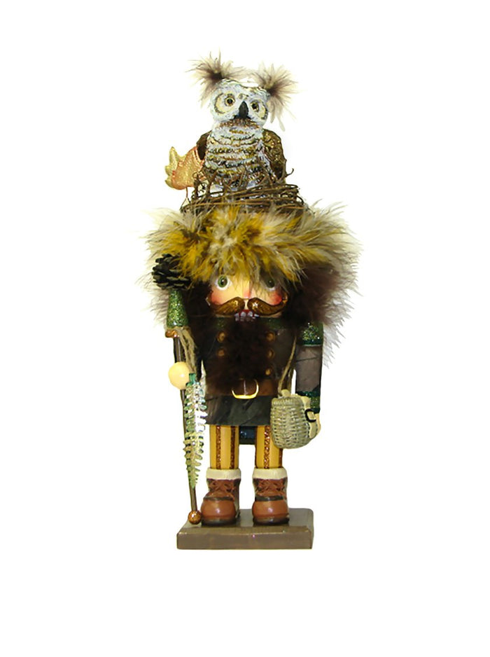 Kurt Adler 16-Inch Hollywood Woodsman Nutcracker with Owl Hat