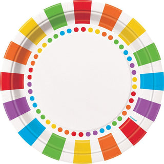 Unique Dishware Plate, 8 Pcs, Multicolor