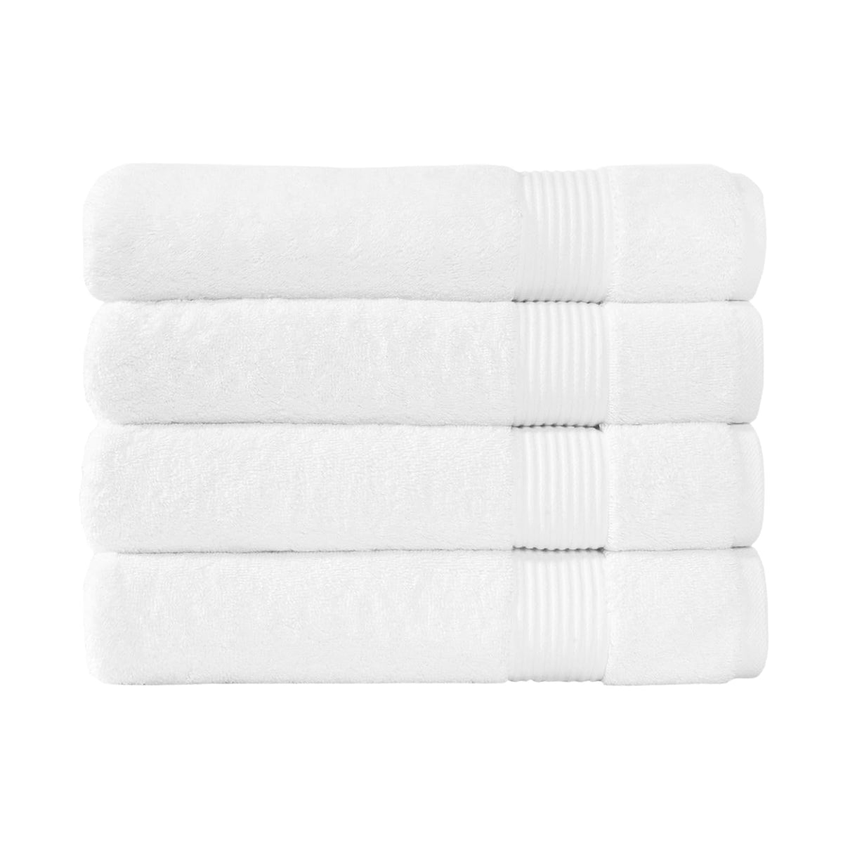 Classic Turkish Towels Towel, Bath Towels - 4 Piece Set, White
