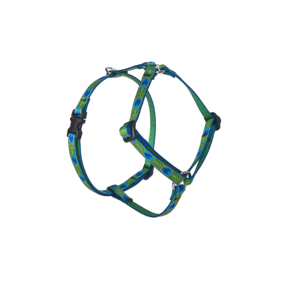 LupinePet Animal Harness, 1/2"W; 12-20" Girth, Green, Blue