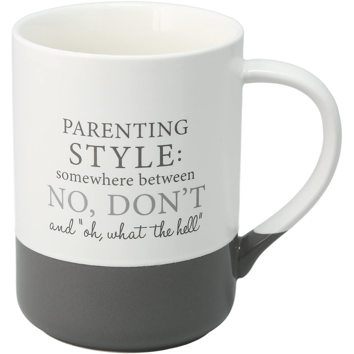 Pavilion Gift Company Drinking Cup, 18 Ounces, Gray, White