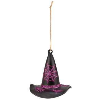 Primitives by Kathy Hanging Ornament, 3.25" Diameter x 3", Matte Black & Purple