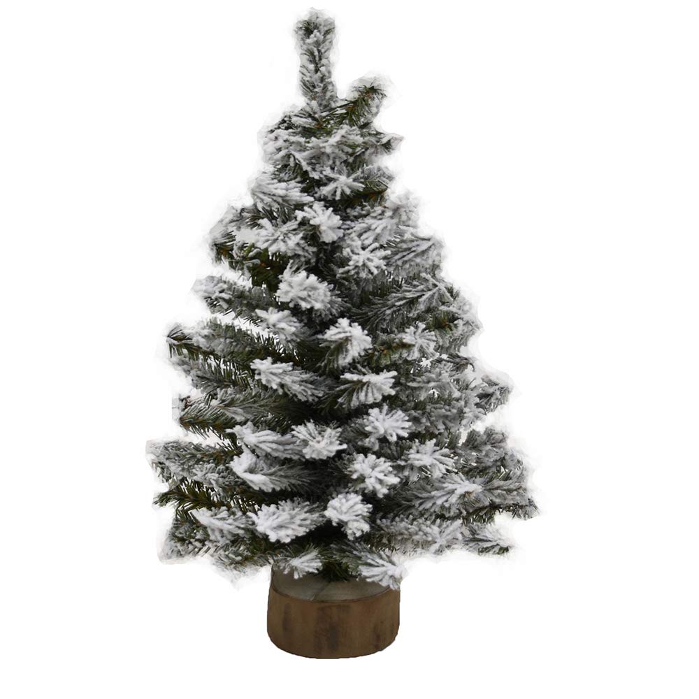 Kurt S. Adler Artificial Tree, 1ft 6in, Green, White, Brown