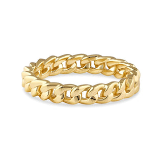DEVATA Ring, 8, Gold Plated/Cuban Link CBR9927