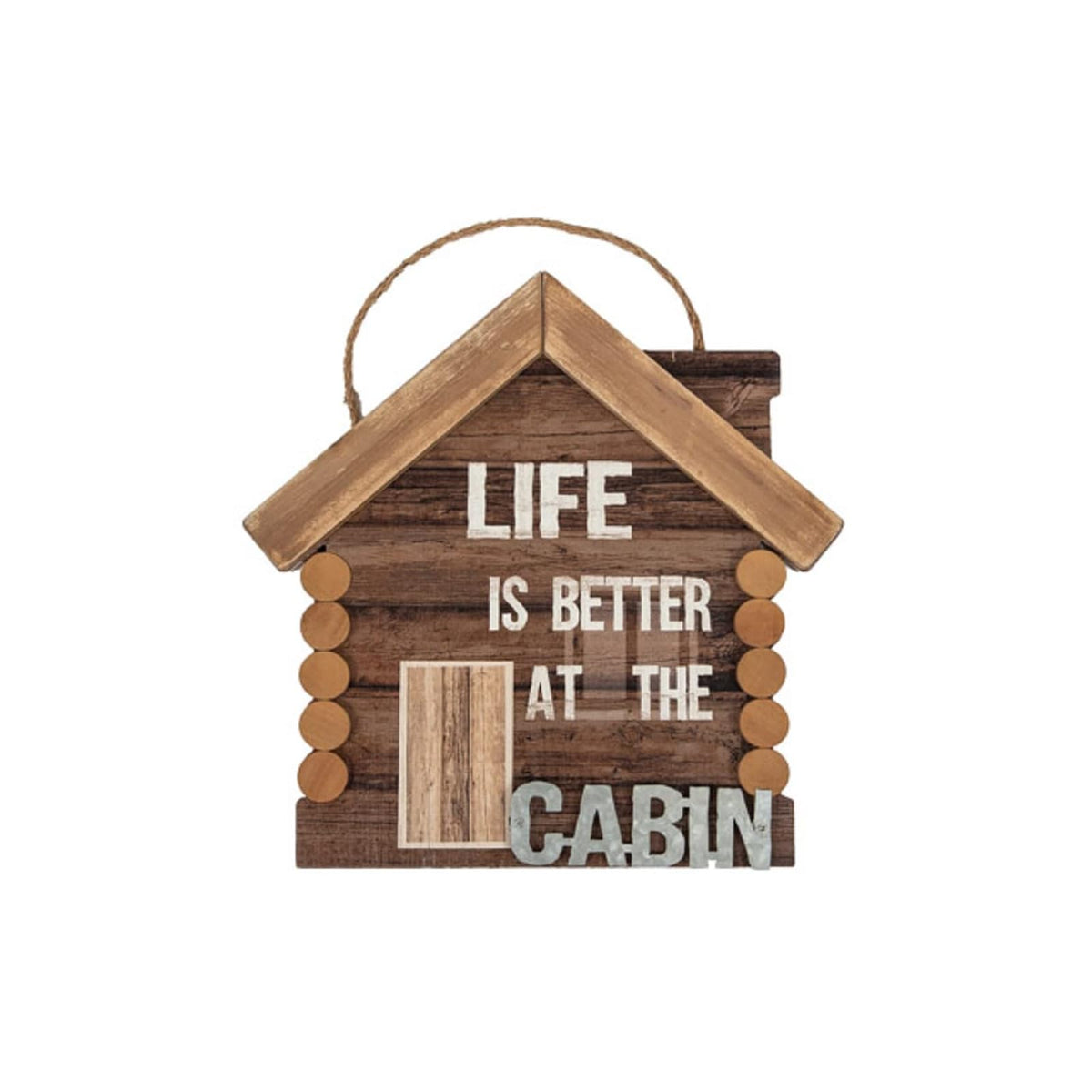 Globe Imports Decorative Signage, 11.75" x 11.75", Brown
