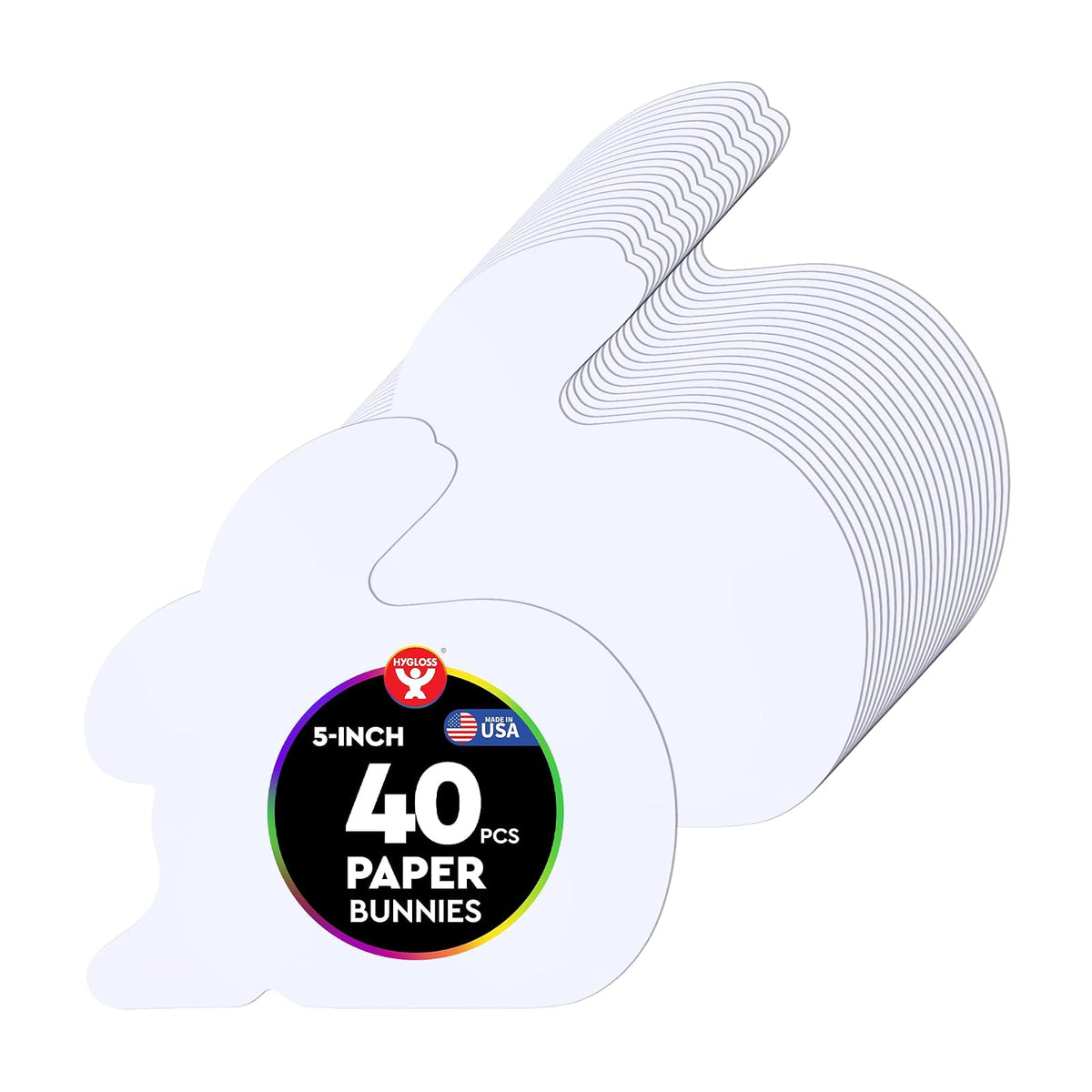 Hygloss Decorative Cutout, 40 Pcs, White