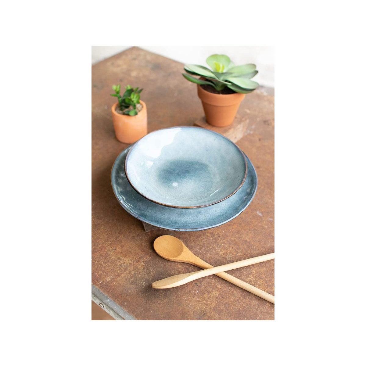 KALALOU Dishware Place Setting, Blue