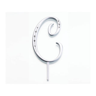 Lillian Rose Cake Topper, 4.5", Silver