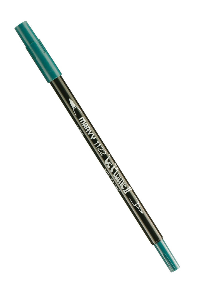 Uchida Marvy Extra Fine Tip Le Plume II Double Ender Marker Pen Art Supplies, Teal
