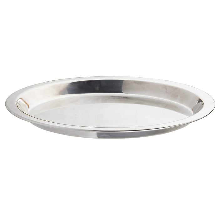 Tablecraft Round Pie Pan Server, Stainless Steel, 9.125 x 9.125 x 1 (0.5mm thickness)