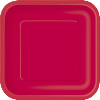 Unique Party Dishware Plate, 8 3/4 in, Red