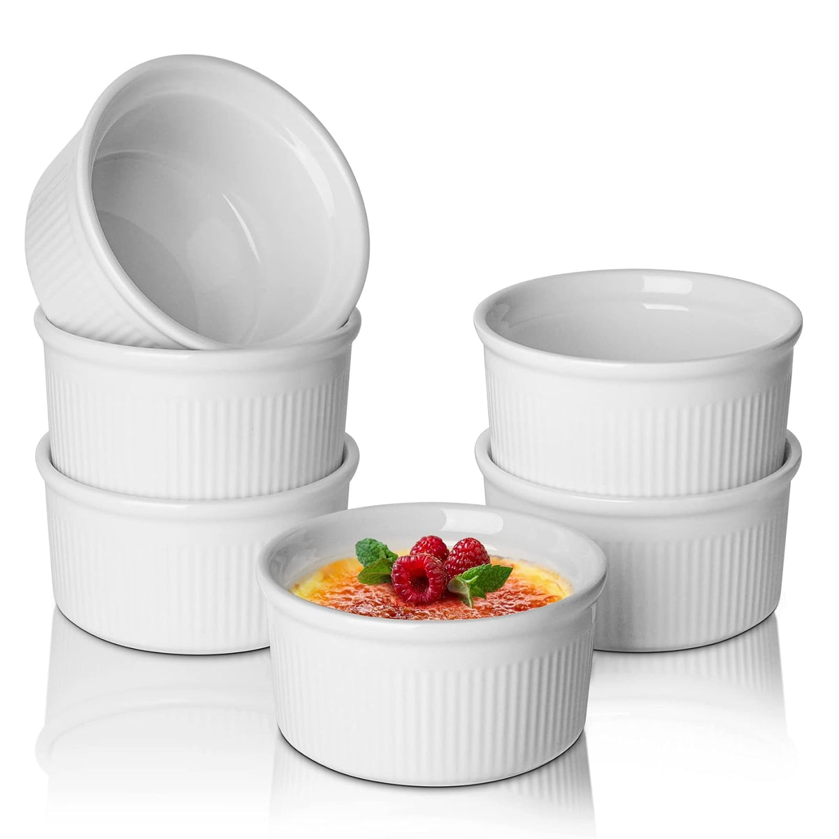 ComSaf Casseroles, Large-235ml, White