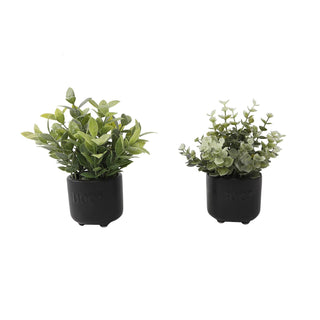 Flora Bunda Artificial Plant, Black
