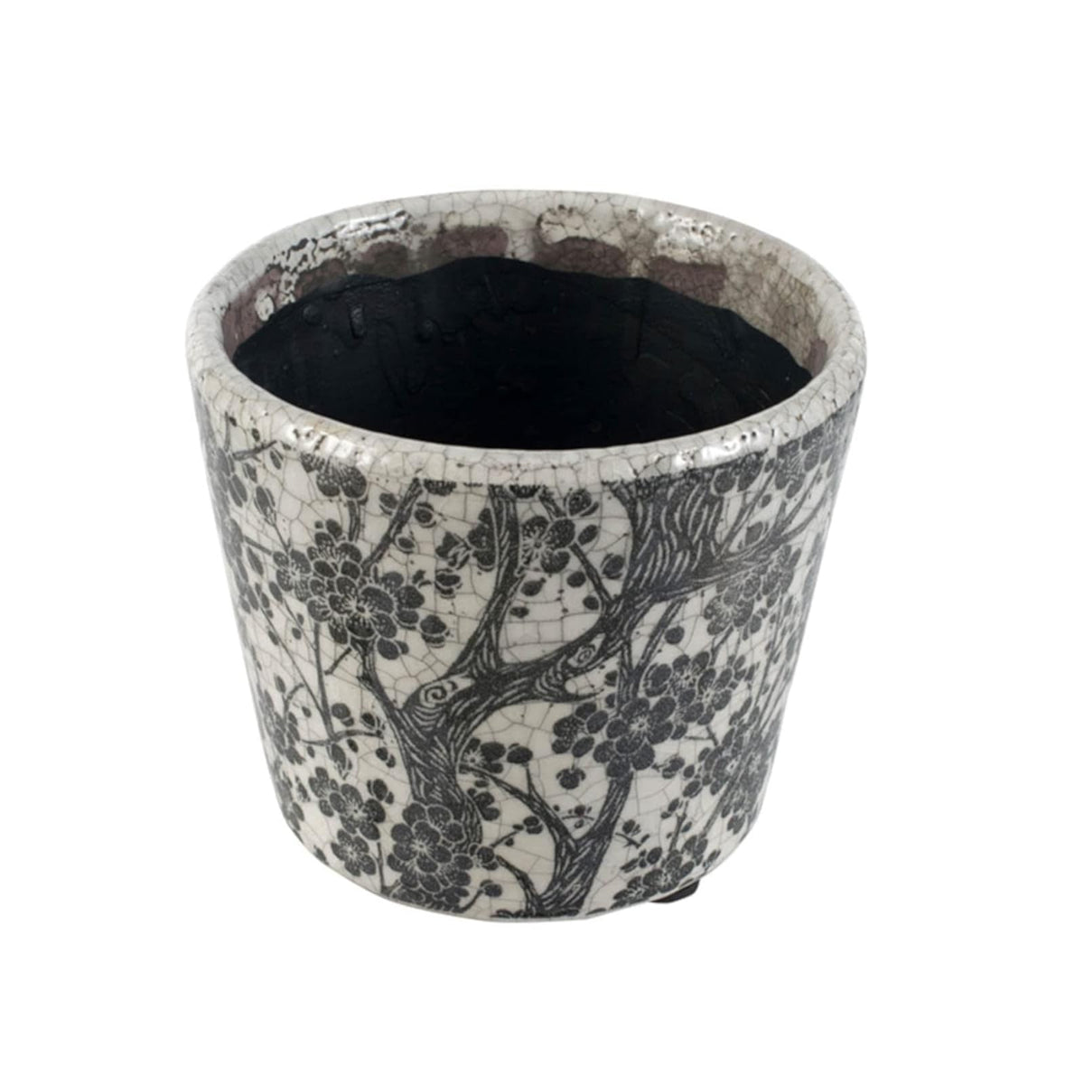 A & B Home Planter, 5.5"L x 5.5"W x 4.5"H, Black