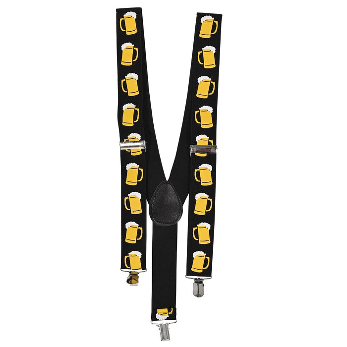 Beistle Beer Mug Suspenders (adjustable) Party Accessory (1 count) (1/Pkg)