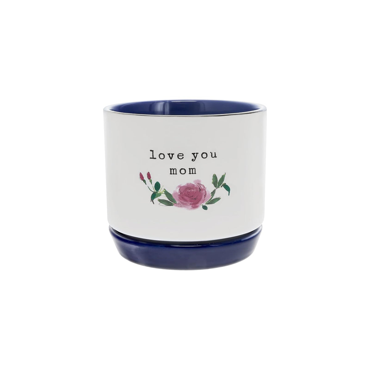Pavilion Gift Company Planter, 4.25", Blue, White, Pink
