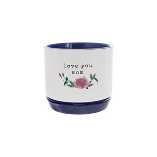 Pavilion Gift Company Planter, 4.25", Blue, White, Pink