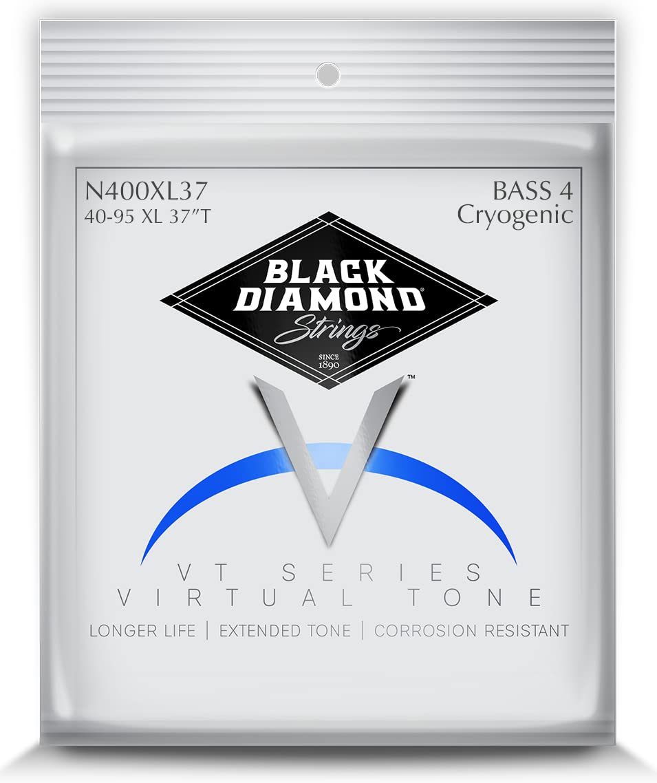 Black Diamond Strings® N400XLCY37 4 String Bass Cryogenic Rd Ex Lt/Long Scale .040SR.060SR.075SR.095SR