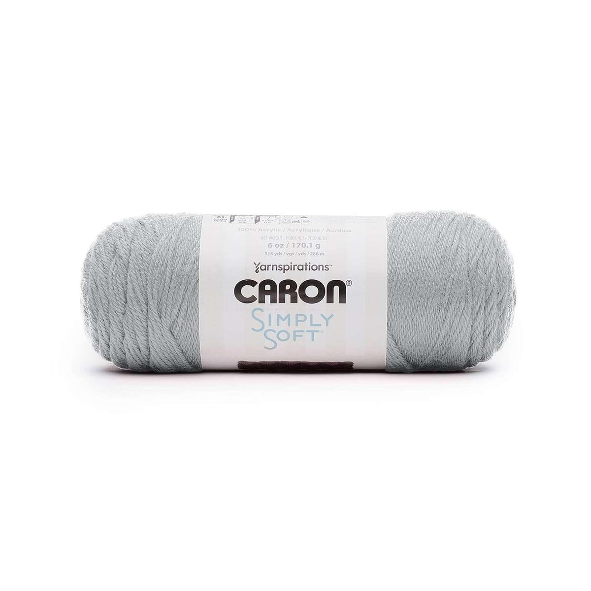 Caron Yarn, 170 g / 6 oz, 288 meters / 315 yards, Feathered Gray