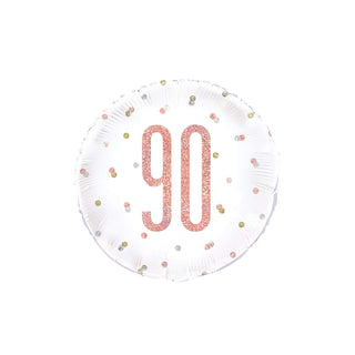 Unique Balloon, Age 90, Rose Gold