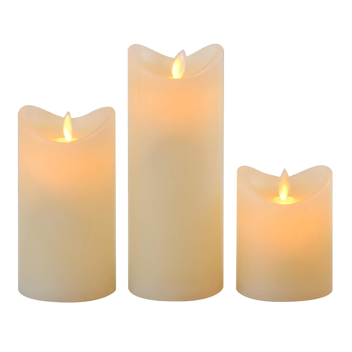Lumabase Candle, 4", 6", and 8", Cream