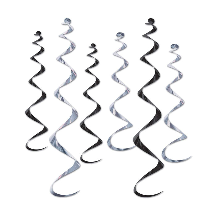 Beistle Decorative Cutout, 4-24" & 2-36", Black/Silver
