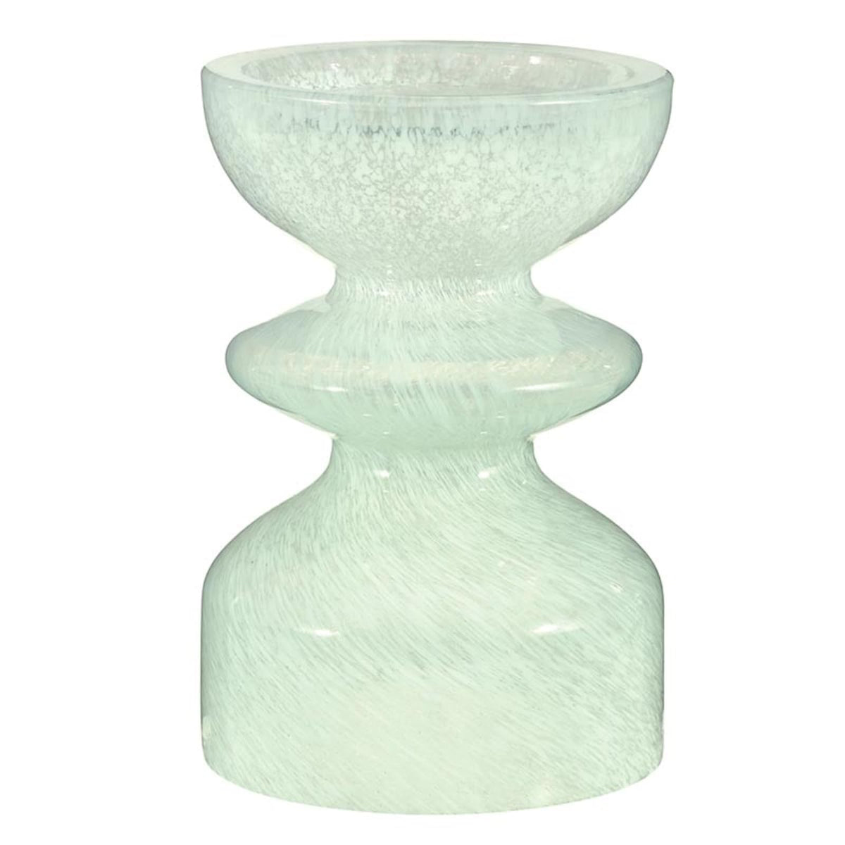 47th & Main Candle Holder, 4" Dia x 6" H, Green