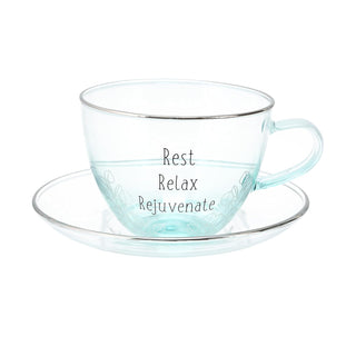 Pavilion Gift Company Drinking Cup, 7 Ounces, Blue, Silver, Black, Clear