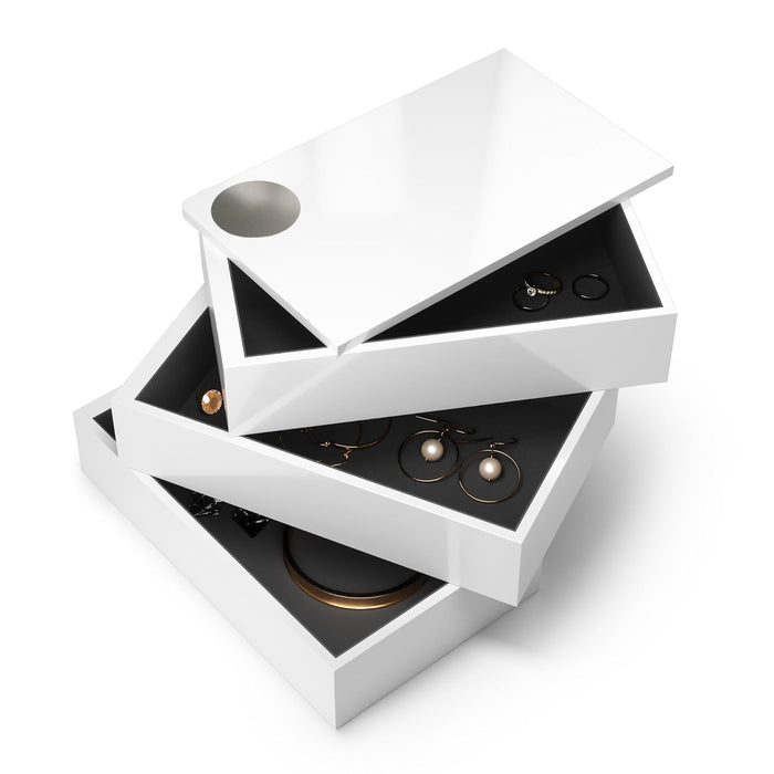 Umbra Gift Boutique Women's Spindle Storage Box, White, One Size