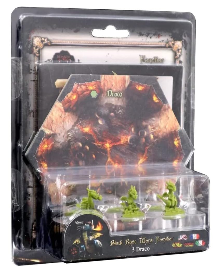 Ares Games Black Rose Wars: Familiars: Draco Unpainted Miniatures TTRPG RPG Compatible with Black Rose Wars Mixed