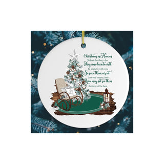 OrnamentallyYou Hanging Ornament, Christmas in Heaven Quote Ornament Version 2