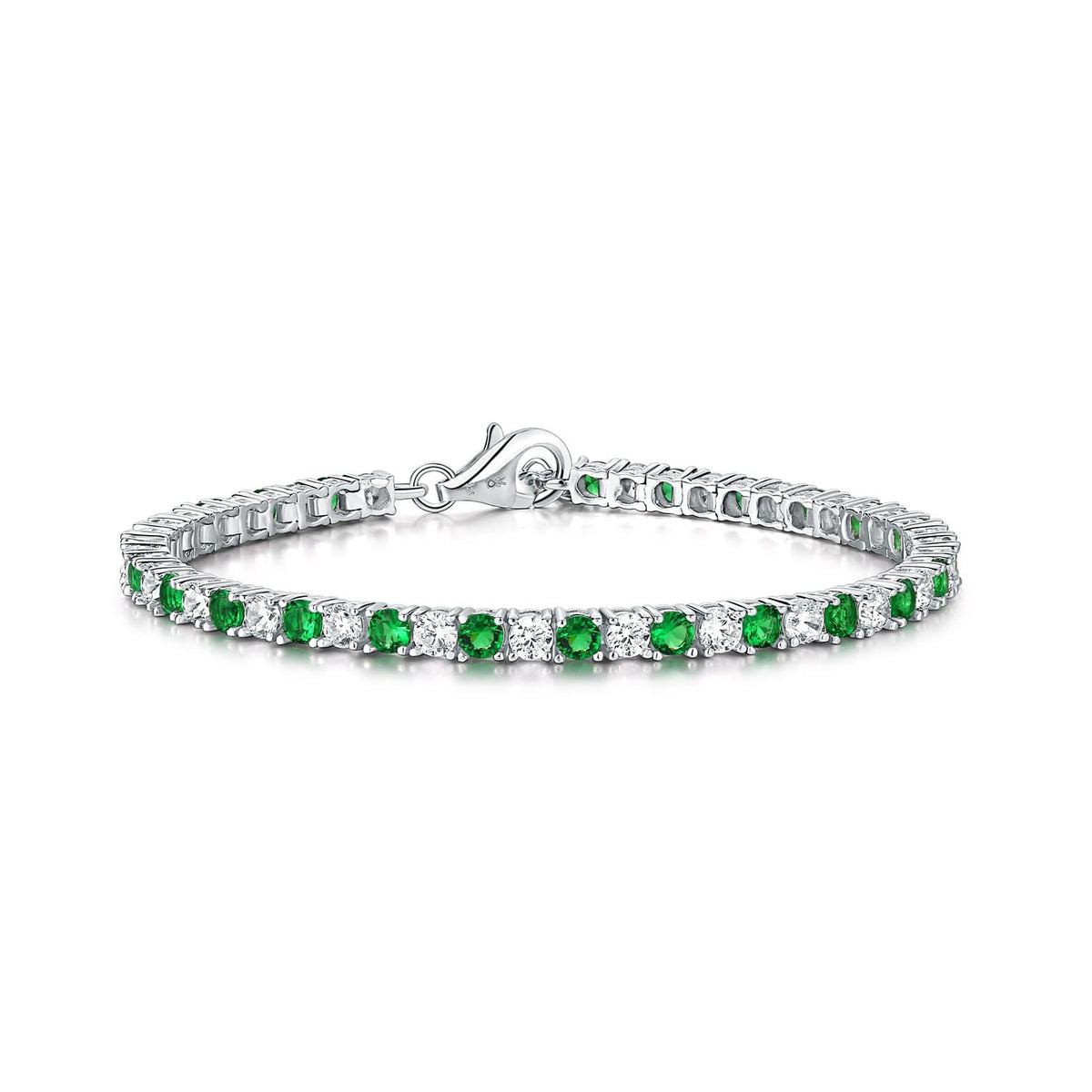 Diamond Treats Bracelet, M/L, Green/Silver