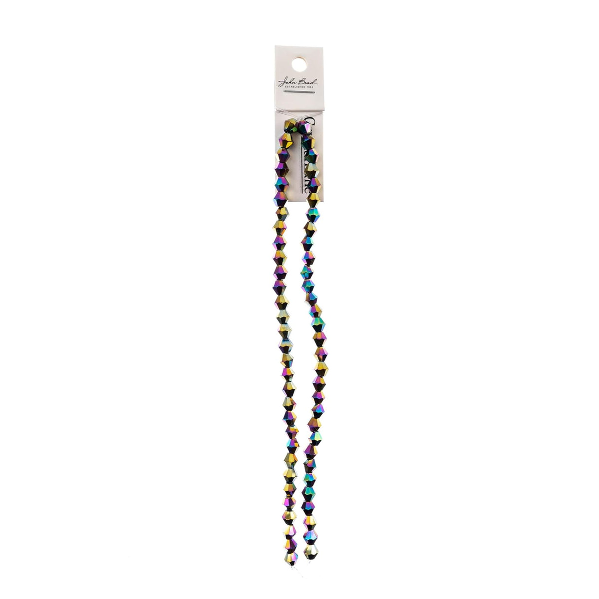 John Bead Craft Bead, 6mm, Opaque Multi Color Iris