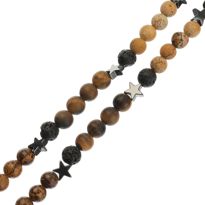 John Bead Craft Bead, 6mm x 5in, Jupiter