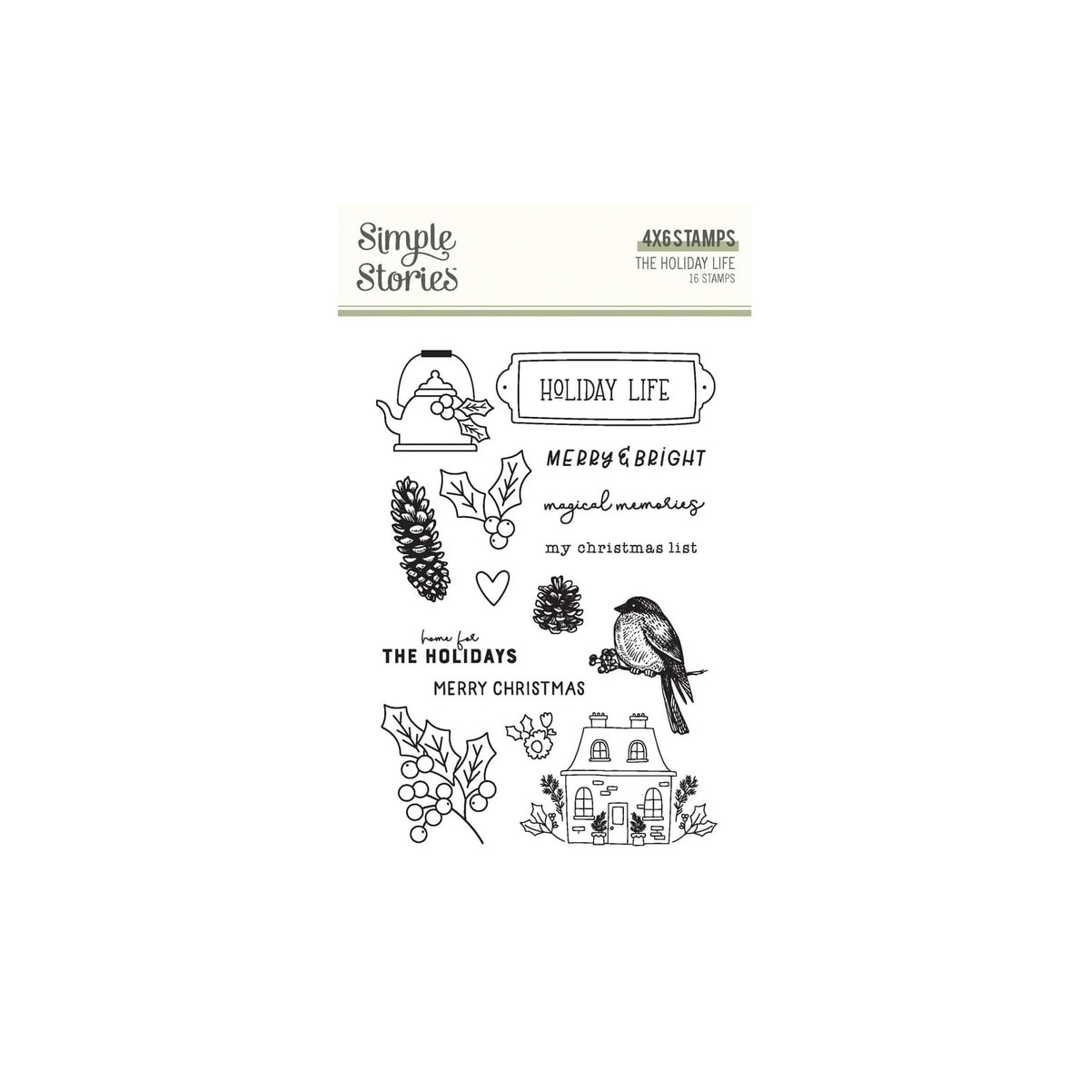 Simple Stories Rubber Stamp, Multi-colored