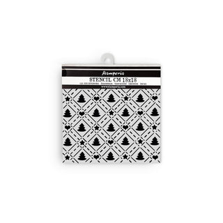 Stamperia Sheet Paper, 18cmX18cm, black / white